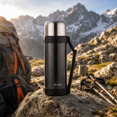 فلاسک استیل هومکس طرح کربن ظرفیت ۱.۲ لیتری