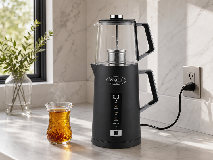 چای ساز دیجیتال WOLF MAX مدل WF-1420(مشکی)