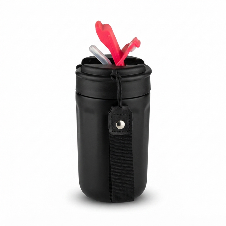 تراول ماگ وکیوم فلاسک (Vacuum Flask) مدل بنددار ۴۸۰ میلیلیتر